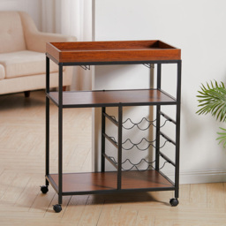 Living and Home 5 Tiers Rolling Serving Bar Cart - Size: 71 x 46 x 93cm - Wilko - thumbnail 7