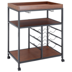 Living and Home 5 Tiers Rolling Serving Bar Cart - Size: 71 x 46 x 93cm - Wilko