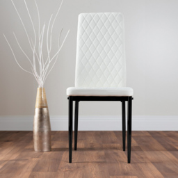 Furniturebox Solo Valera Wood Effect 4 Seater Dining Set Brown and White - Wilko - thumbnail 3