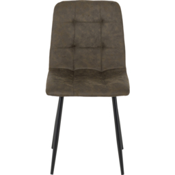 Seconique Fenton Set of 2 Olive Green Suede Fabric Dining Chair - Wilko - thumbnail 6