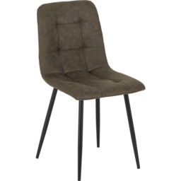 Seconique Fenton Set of 2 Olive Green Suede Fabric Dining Chair - Wilko - thumbnail 5
