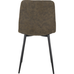 Seconique Fenton Set of 2 Olive Green Suede Fabric Dining Chair - Wilko - thumbnail 7