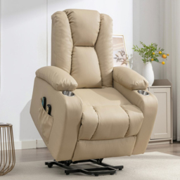 Artemis Home Hartville Cream Massage and Heat Electric Recliner Chair - Size: Single - Wilko - thumbnail 4