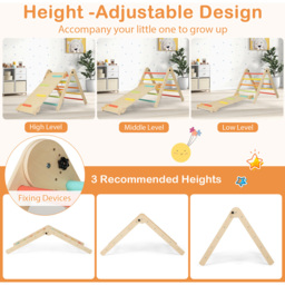Costway Multicolour Kids 7 in 1 Wooden Foldable Indoor Climbing Toy - Size: 119.4 x 55.9 x 12.7cm - Wilko - thumbnail 7