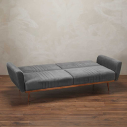 Nico 3 Seater Grey Velvet Sofa Bed - LPD Home - Wilko - thumbnail 5