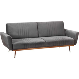 Nico 3 Seater Grey Velvet Sofa Bed - LPD Home - Wilko - thumbnail 3