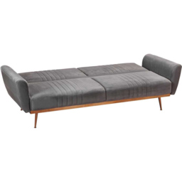 Nico 3 Seater Grey Velvet Sofa Bed - LPD Home - Wilko - thumbnail 4