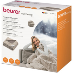 Beurer Nordic Taupe Fluffy Heated Throw - Size: 39.8 x 19.1 x 37.8cm - Cream - Wilko - thumbnail 3