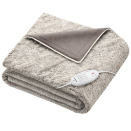Beurer Nordic Taupe Fluffy Heated Throw - Size: 39.8 x 19.1 x 37.8cm - Cream - Wilko
