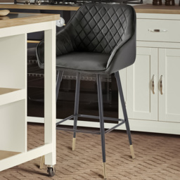 Baumhaus Gunmetal Grey Bar Stool Set of 2 - Wilko - thumbnail 6