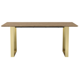 Antibes 6 Seater Wood Effect Dining Table Gold - LPD Home - Wilko - thumbnail 4