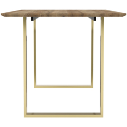 Antibes 6 Seater Wood Effect Dining Table Gold - LPD Home - Wilko - thumbnail 5