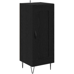 vidaXL 2 Door Black Tall Slim Highboard - Size: 117.5 x 78.5 x 33cm - Wilko - thumbnail 7