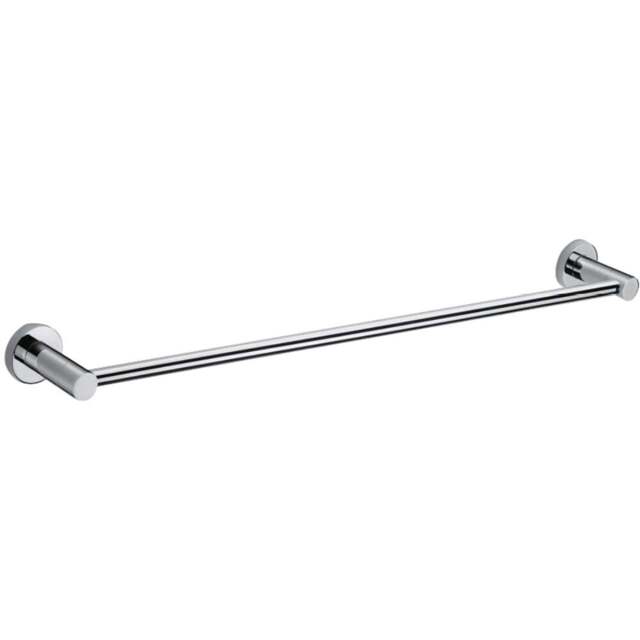 Nes Home Chrome Round Towel Rail 600mm - Size: 4.8 x 60 x 7cm - Silver - Wilko - image 1
