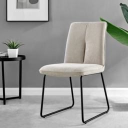 Furniturebox Arona Harley 6 Seater Round Dining Set Taupe and Black - Cream - Wilko - thumbnail 5