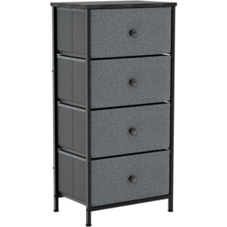 Vida Designs Chorley 4 Drawer Grey and Black Fabric Chest of Drawer - Wilko - thumbnail 3