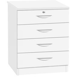 R White Cabinets 4 Drawer White Chest of Drawers - Wilko - thumbnail 3