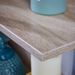 Home Source Urban 3 Shelf White and Oak Effect Wide Bookcase - Grey - Wilko - thumbnail 5