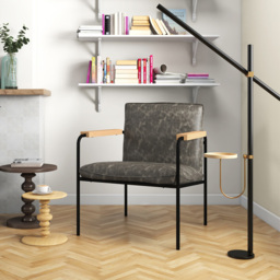 Costway Grey Accent Chair - Size: Single - Wilko - thumbnail 4