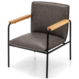 Costway Grey Accent Chair - Size: Single - Wilko - thumbnail 3