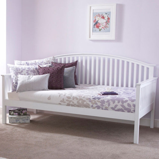 GFW Madrid Single White Wooden Day Bed - Wilko - image 1
