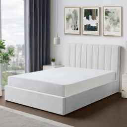 Brooklyn Evelynne Double Light Grey Linen Ottoman Bed - Wilko - thumbnail 5