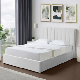 Brooklyn Evelynne Double Light Grey Linen Ottoman Bed - Wilko - thumbnail 3