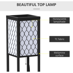 Portland 3 Shelf Black Modern Floor Lamp - Size: 26 x 26 x 160cm - Wilko - thumbnail 5