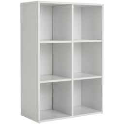 Home Source 6 Cube White Bookcase - Size: 90 x 60 x 30cm - Wilko - thumbnail 3