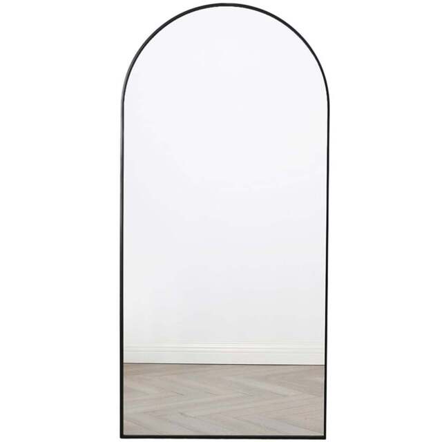 Anax Black Framed Arch Wall Mirror 170 x 80cm - Home Garden Direct - Wilko - image 1