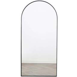 Anax Black Framed Arch Wall Mirror 170 x 80cm - Home Garden Direct - Wilko
