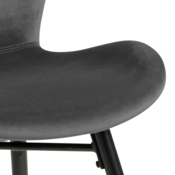 Florence Batilda Set of 2 Dark Grey Dining Chairs - Furniture To Go - Wilko - thumbnail 7