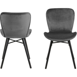 Florence Batilda Set of 2 Dark Grey Dining Chairs - Furniture To Go - Wilko - thumbnail 4