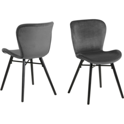 Florence Batilda Set of 2 Dark Grey Dining Chairs - Furniture To Go - Wilko - thumbnail 3