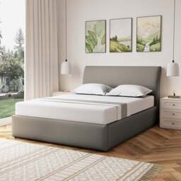 Artemis Home Bethany King Size Light Brown Linen Upholstered Ottoman Bed - Wilko - thumbnail 6
