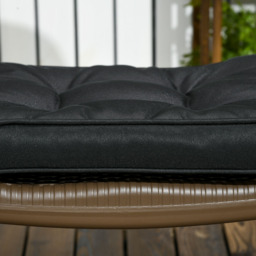 Outsunny Garden Seat Cushion Black - Size: 22 x 44 x 44cm - Wilko - thumbnail 4