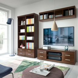 Florence Imperial 4 Drawer 2 Shelf Dark Mahogany Wide TV Unit - Size: 45 x 140 x 44cm - Red - Furniture to Go - Wilko - thumbnail 7