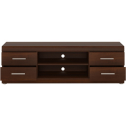 Florence Imperial 4 Drawer 2 Shelf Dark Mahogany Wide TV Unit - Size: 45 x 140 x 44cm - Red - Furniture to Go - Wilko - thumbnail 4