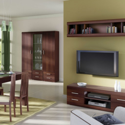 Florence Imperial 4 Drawer 2 Shelf Dark Mahogany Wide TV Unit - Size: 45 x 140 x 44cm - Red - Furniture to Go - Wilko - thumbnail 5