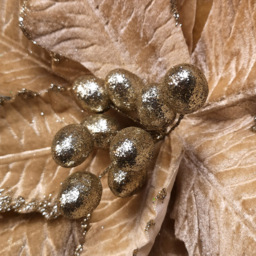 Samuel Alexander Champagne Gold Velvet Poinsettia Stem Christmas Decoration 68cm - Wilko - thumbnail 5