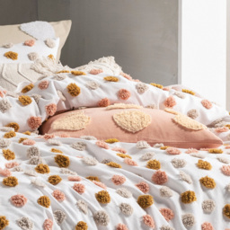 Linen House Haze Super King Multicolour Tufted Duvet Cover Set - Wilko - thumbnail 5