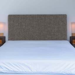 Bedmaster Valencia Double Slate Linen Plain Headboard - Grey - Wilko - thumbnail 1