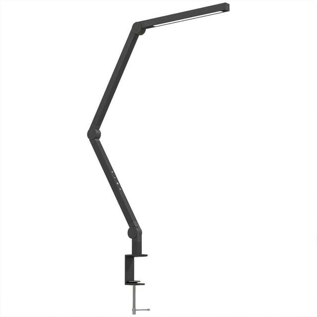 HOMCOM Black Adjustable Swing Arm Dimmable LED Desk Lamp - Size: 7 x 16 x 50cm - Wilko - image 1