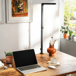 HOMCOM Black Adjustable Swing Arm Dimmable LED Desk Lamp - Size: 7 x 16 x 50cm - Wilko - thumbnail 4