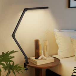 HOMCOM Black Adjustable Swing Arm Dimmable LED Desk Lamp - Size: 7 x 16 x 50cm - Wilko - thumbnail 3