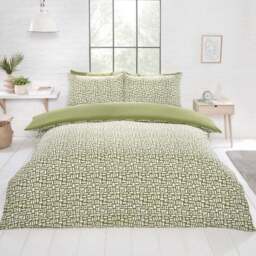 Rapport Home Pebbles Single Green Duvet Set - Wilko
