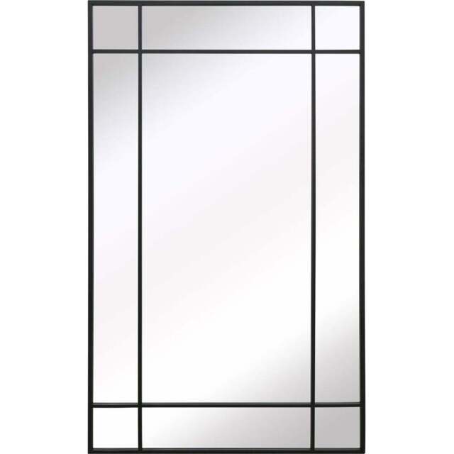 The Fenestra Black Wall Mirror 200 x 120cm - MirrorOutlet - Wilko - image 1