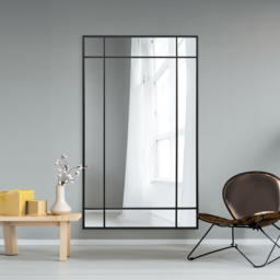 The Fenestra Black Wall Mirror 200 x 120cm - MirrorOutlet - Wilko - thumbnail 3