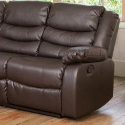 Brooklyn 5 Seater Brown Corner Manual Recliner Sofa - Artemis Home - Wilko - thumbnail 5
