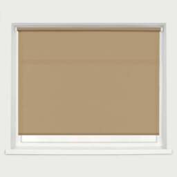 Caecus Straight Edge Roller Blind Cappuccino 60cm - Brown - Wilko - thumbnail 1